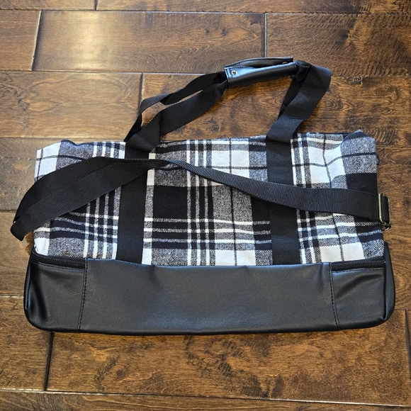 New In Bag DSW Tote Bag Black & White Plaid - Picture 7 of 9